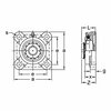 Ami Bearings SINGLE ROW BALL BEARING - 20MM NORMAL WIDE ADAPTER 4-BOLT FLANGE UKF205+H2305